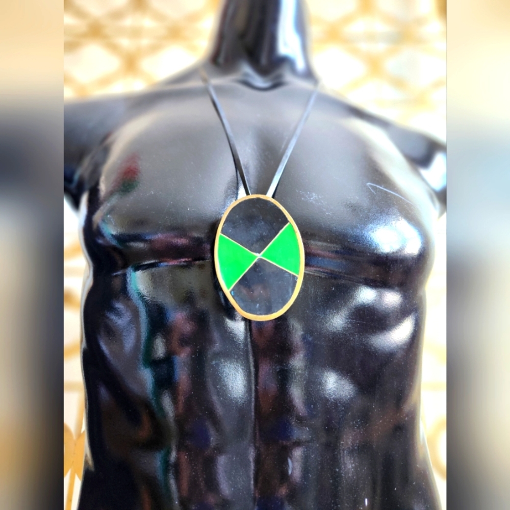 Jamaican Flag - Repurposed Belt Buckle Statement Necklace. 1 Of 1.